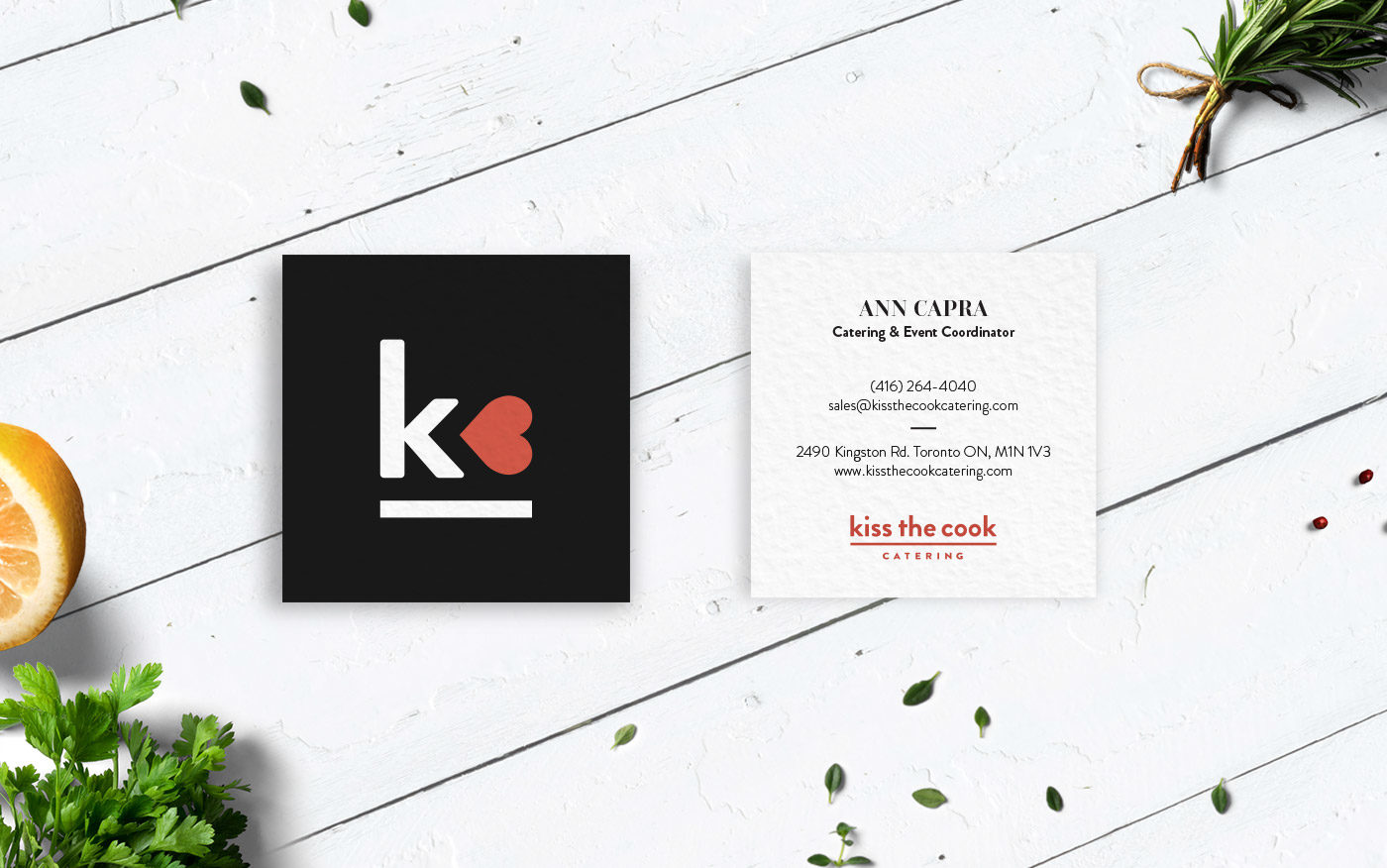 Kiss the Cook Catering Brand Case Study