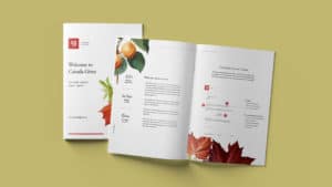 Canada Gives Welcome Kit Print Design